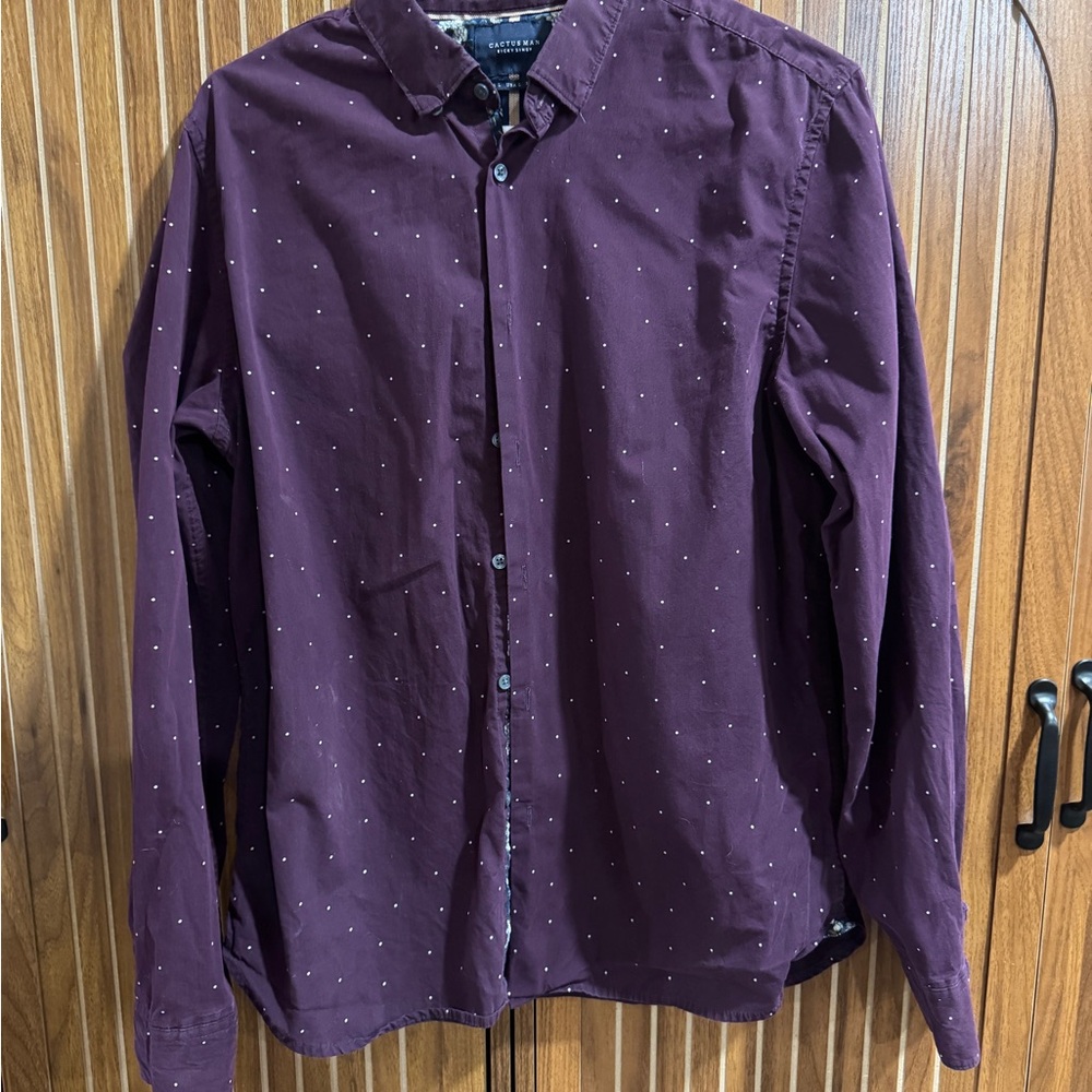 Men's Purple Button Down Shirt